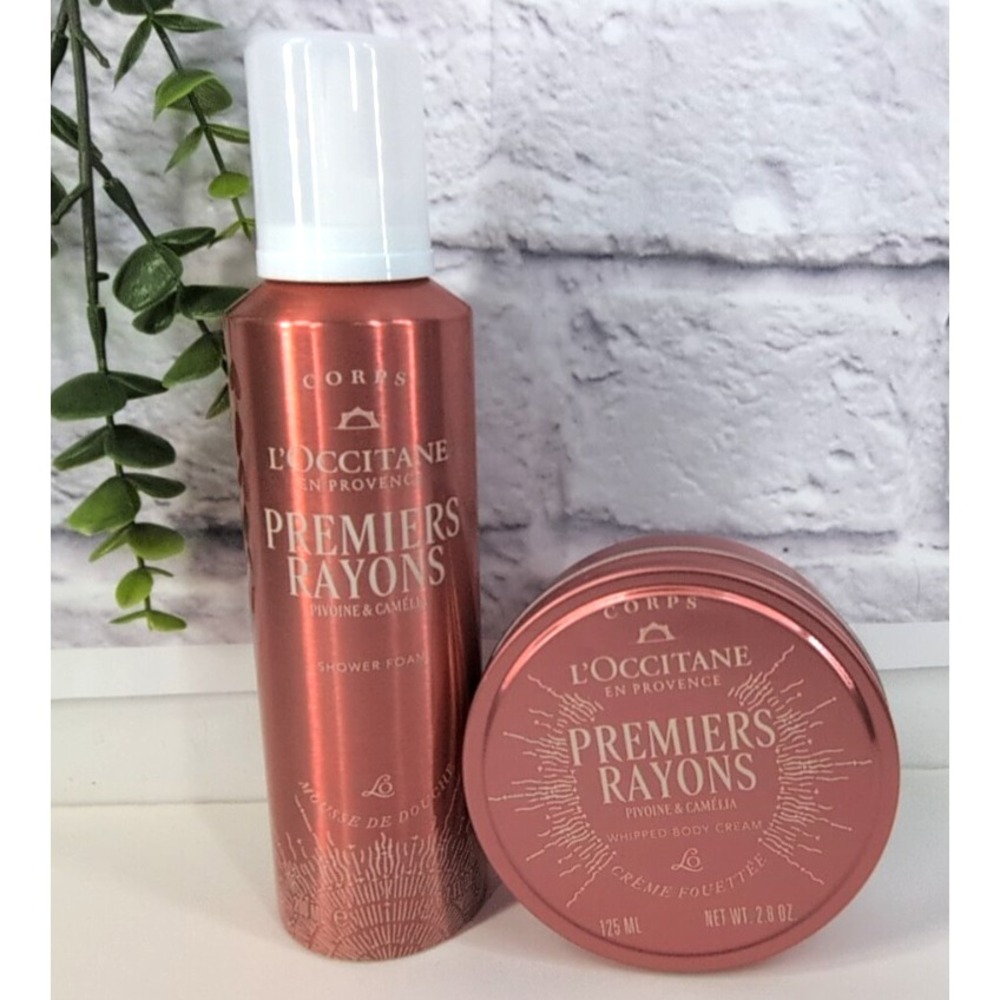 NEW LOT 2!😍L'Occitane Premiers Peony & Camellia Rayons Shower Foam Cream FullSz
